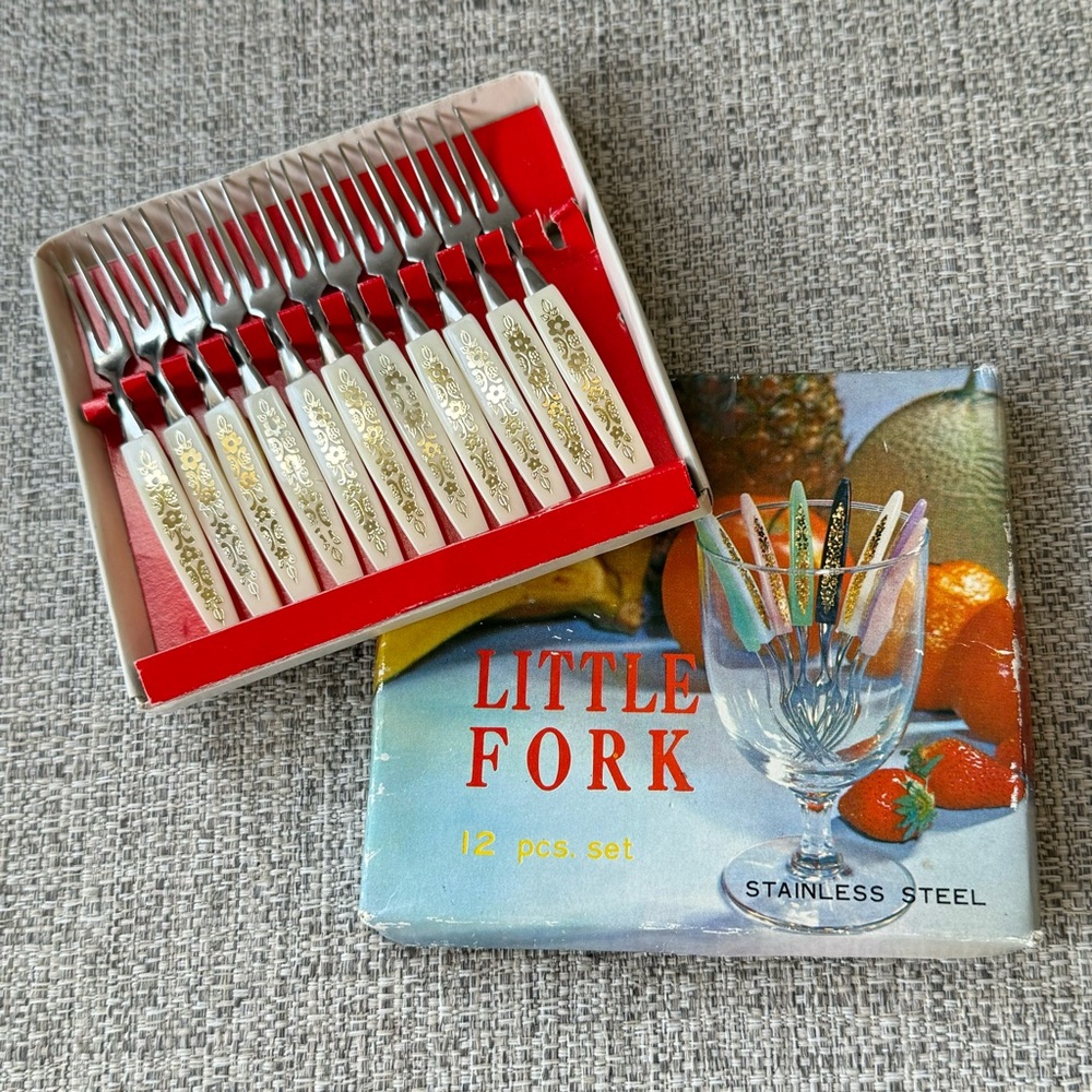 Mid Century Modern Appetizer Forks